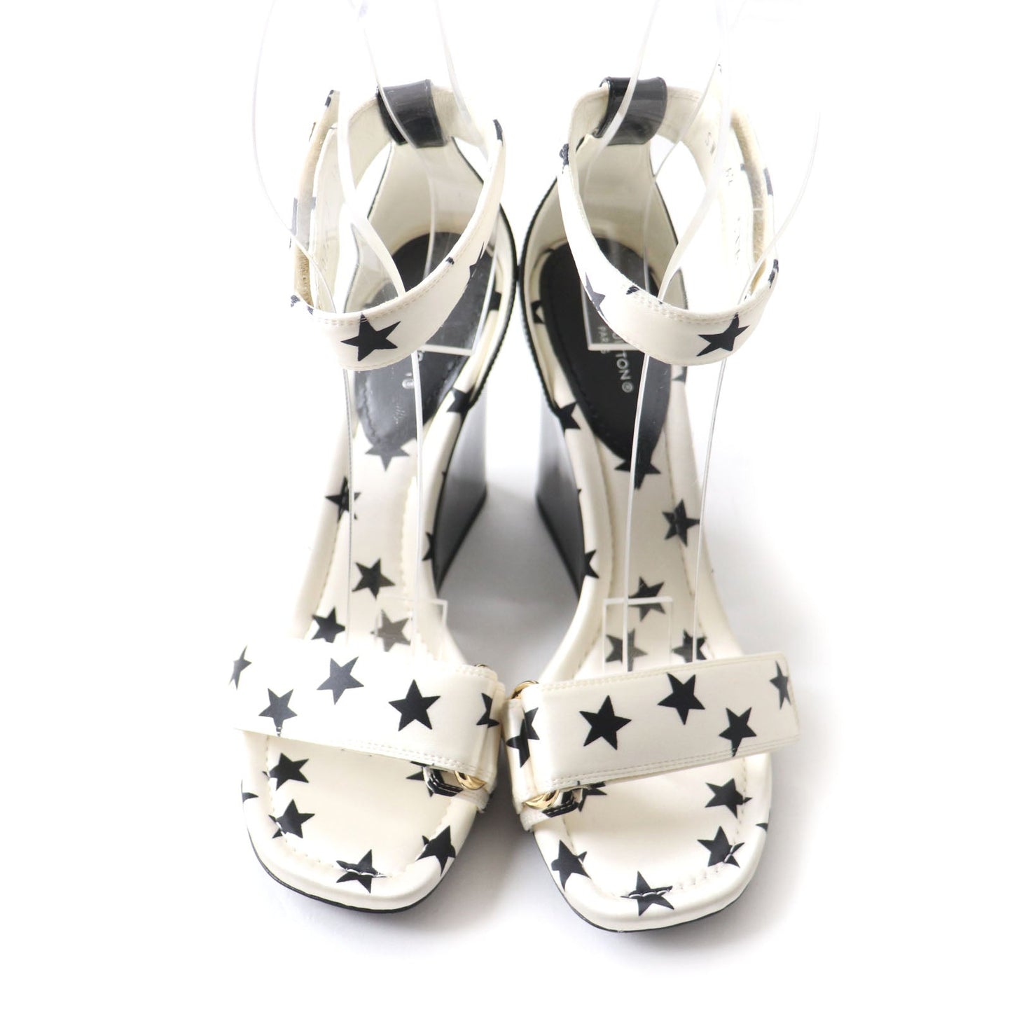 Louis Vuitton Satin Ankle Strap Sandals 37.5