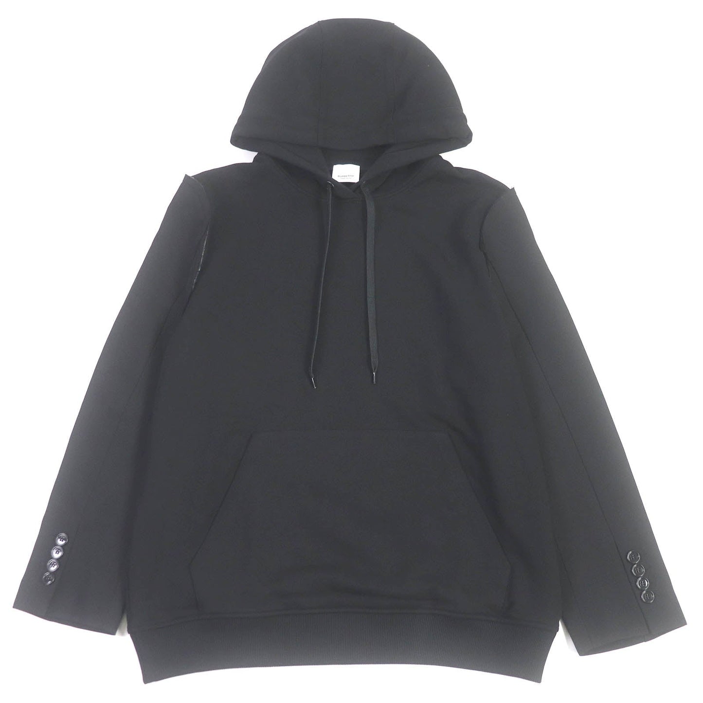 Burberry Cotton Wool Pullover Hoodie Black L