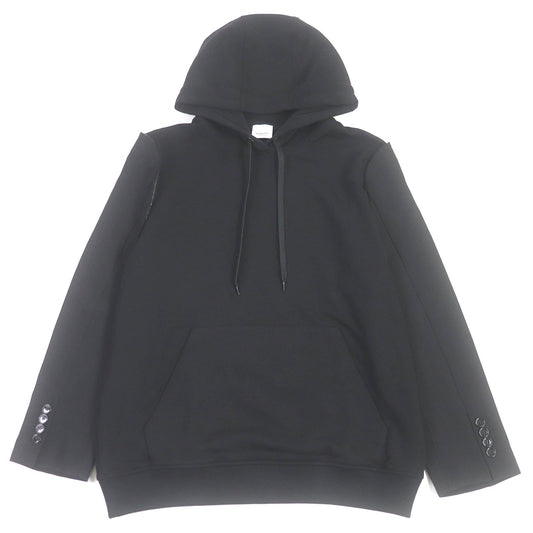 Burberry Cotton Wool Pullover Hoodie Black L