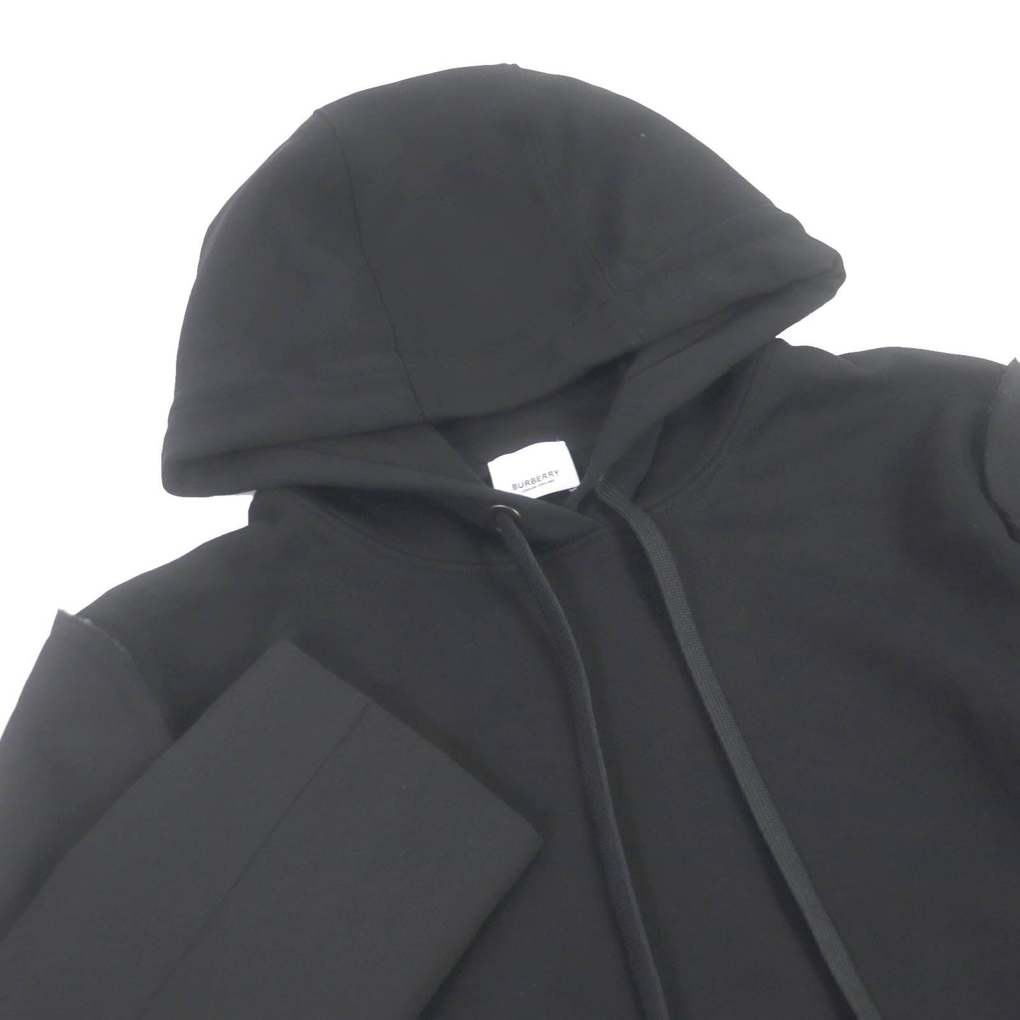 Burberry Cotton Wool Pullover Hoodie Black L