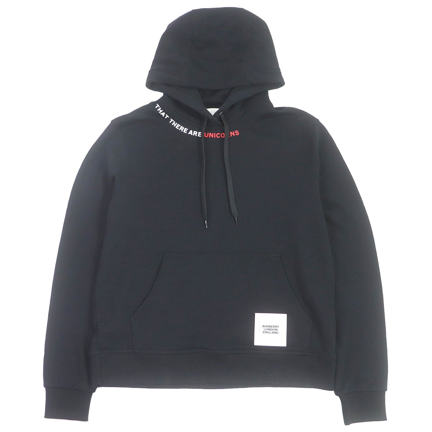 Burberry Cotton Unicorn Logo Hoodie Black S