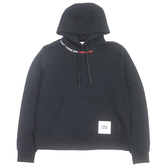 Burberry Cotton Unicorn Logo Hoodie Black S