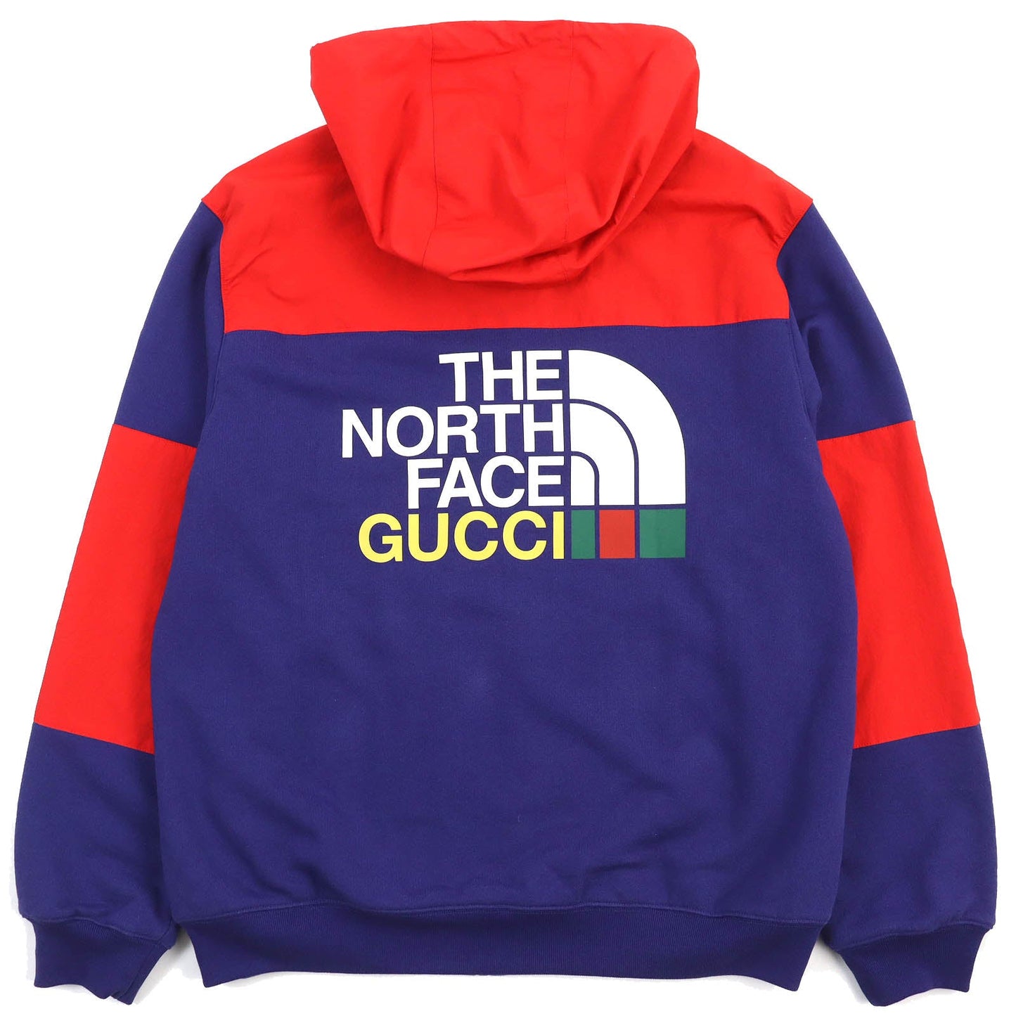 Gucci Nylon Logo Zip Hoodie Blue Red M