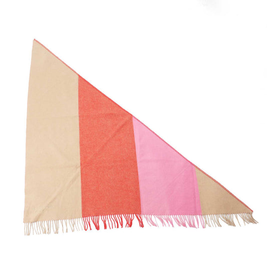 Burberry Cashmere Triangular Fringed Shawl Scarf