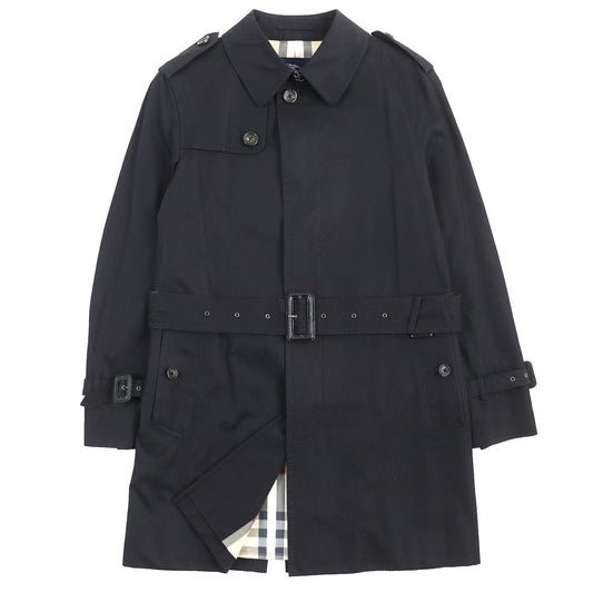 Burberry Cotton Belted Trench Coat Black L