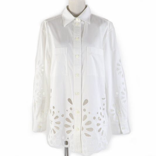 Burberry Cotton Lace Long Sleeve Shirt 36