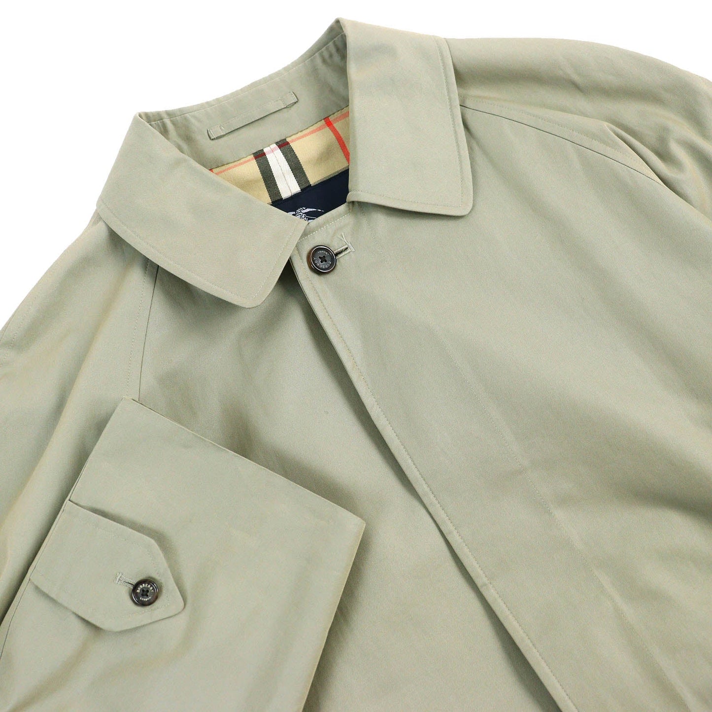 Burberry Cotton Nova Check Lining Coat Khaki