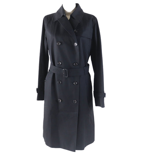 Burberry Cotton Trench Coat Black Women
