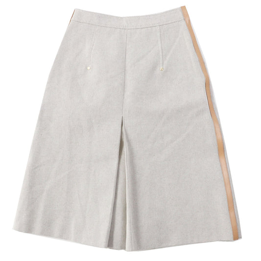 Burberry Cotton Canvas Box Skirt Beige Brown