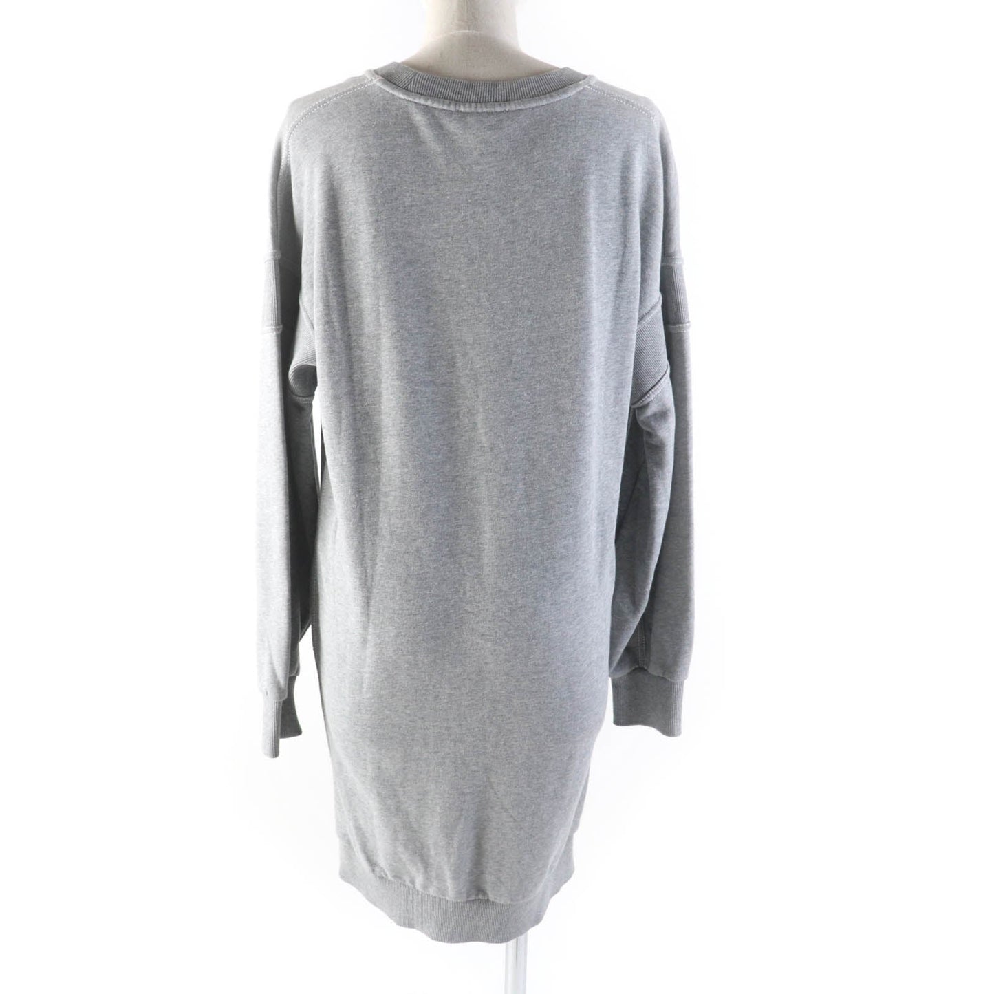 Burberry Cotton Crew Neck Tunic Dress Gray M