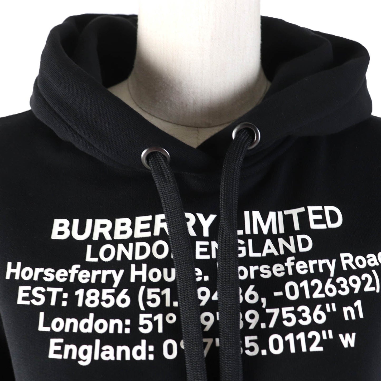 Burberry Cotton Hooded Pullover XS Black