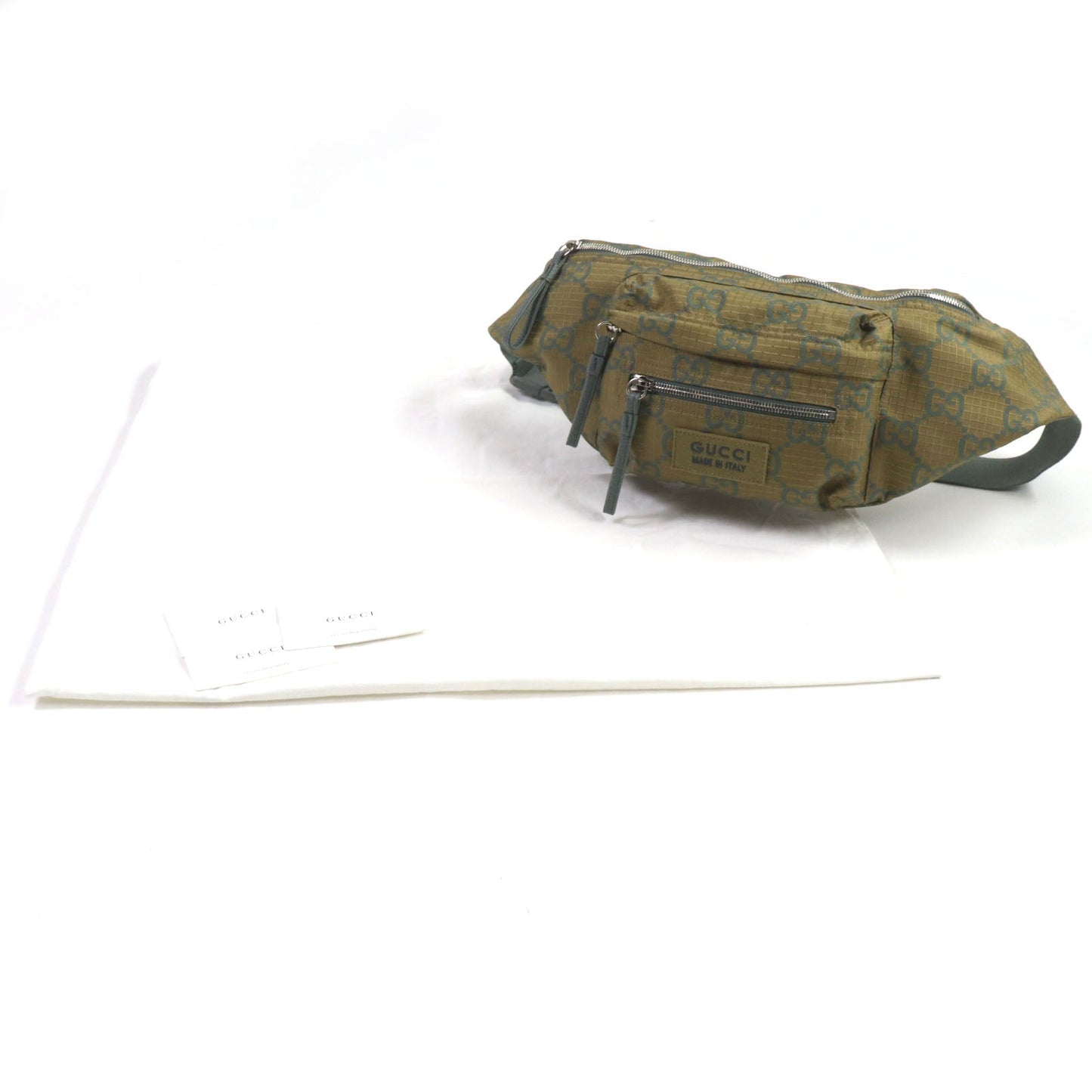 Gucci GG Ripstop Nylon Leather Belt Bag