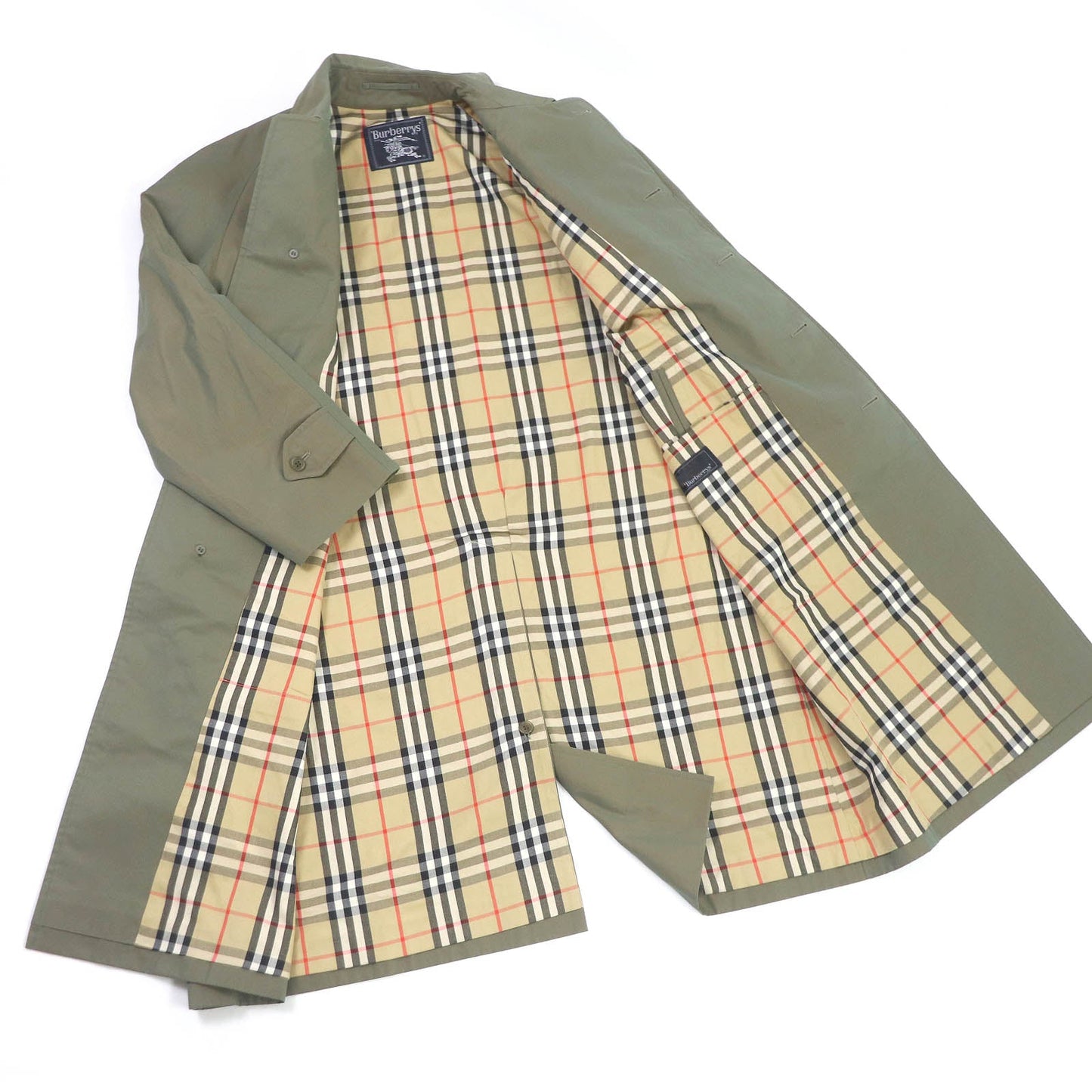 Burberry Cotton Nova Check Spring Coat Mens
