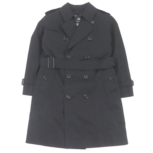 Burberry Cotton Trench Coat Black L
