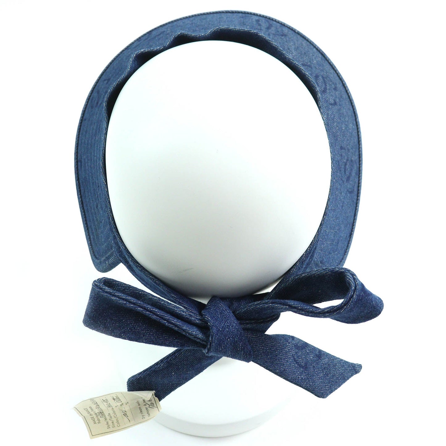 Chanel Vintage Cotton Denim Sun Visor