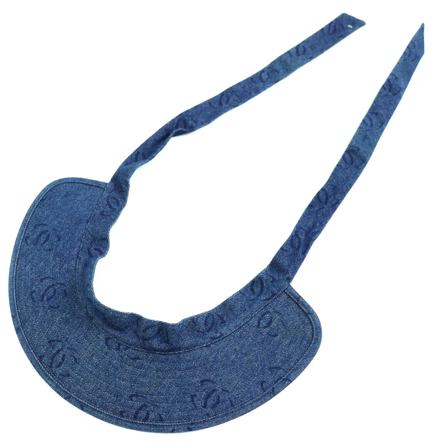 Chanel Vintage Cotton Denim Sun Visor