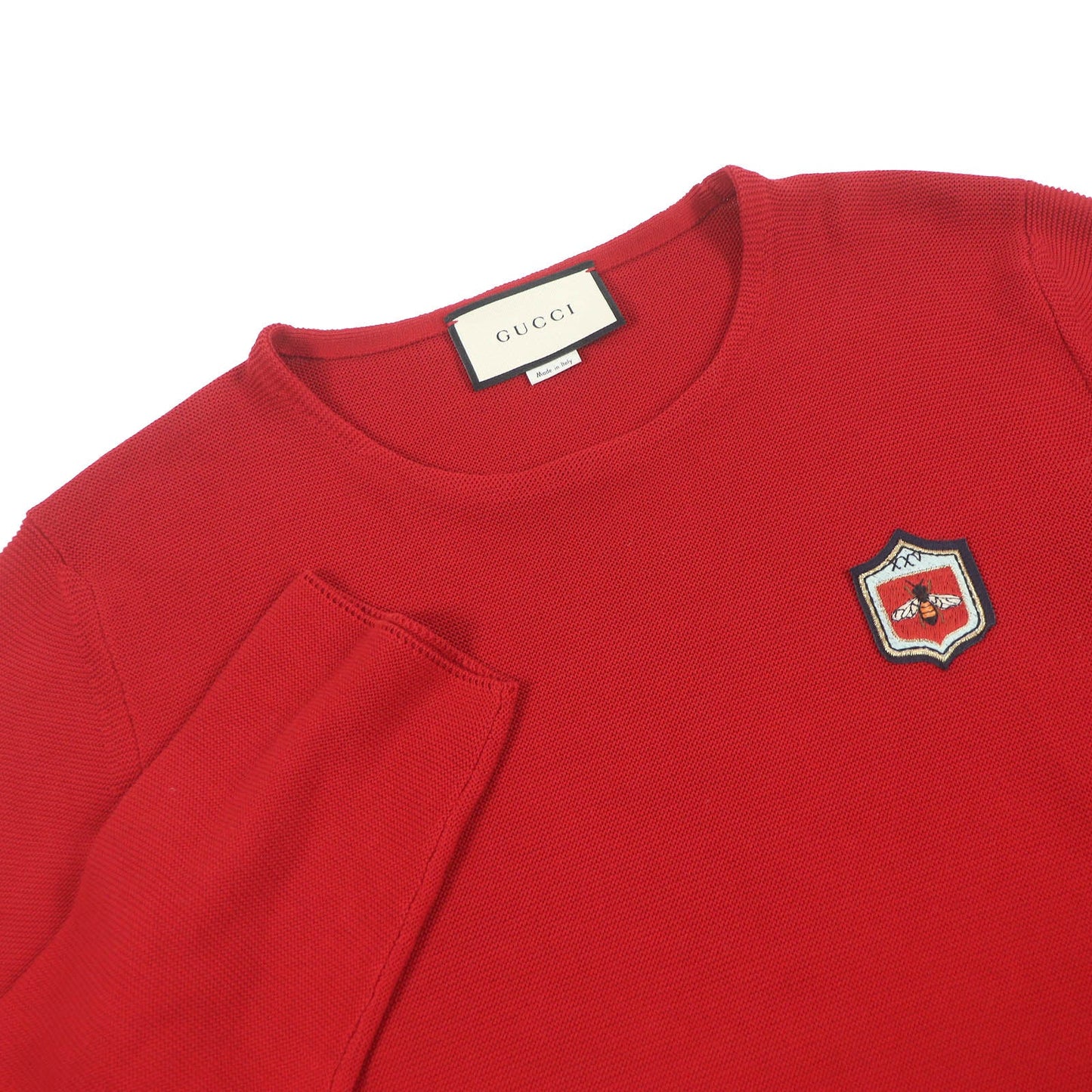 Gucci Bee Emblem Patch Sweater Red L