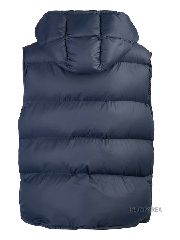 CELINE Triomphe Patch Hooded Down Vest Light Navy