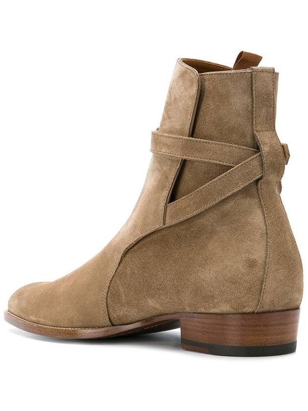Saint Laurent Men's Jodhpur Suede Ankle Boots Tobacco Beige