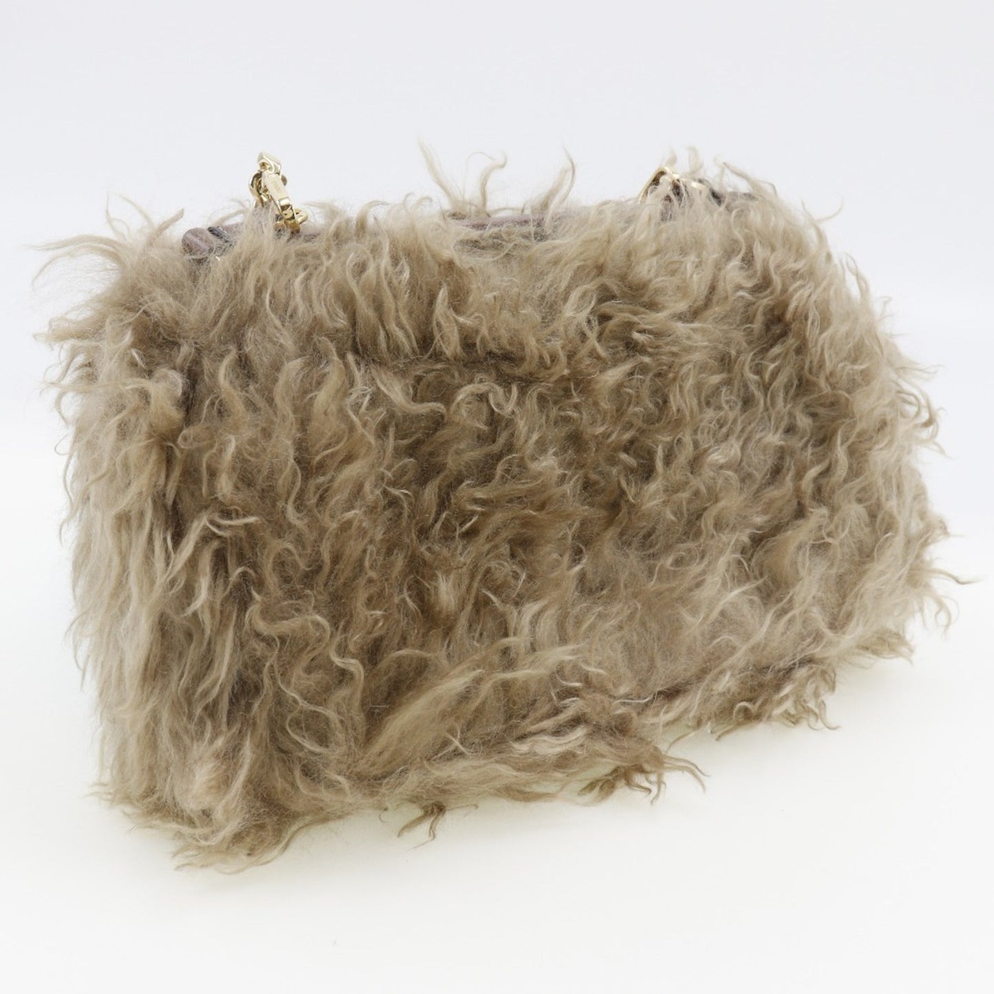 Burberry Mohair Leather Shoulder Bag ()