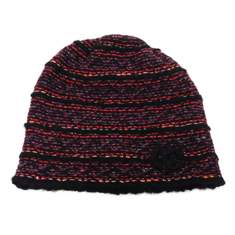 Chanel Tweed Coco Mark Knit Hat