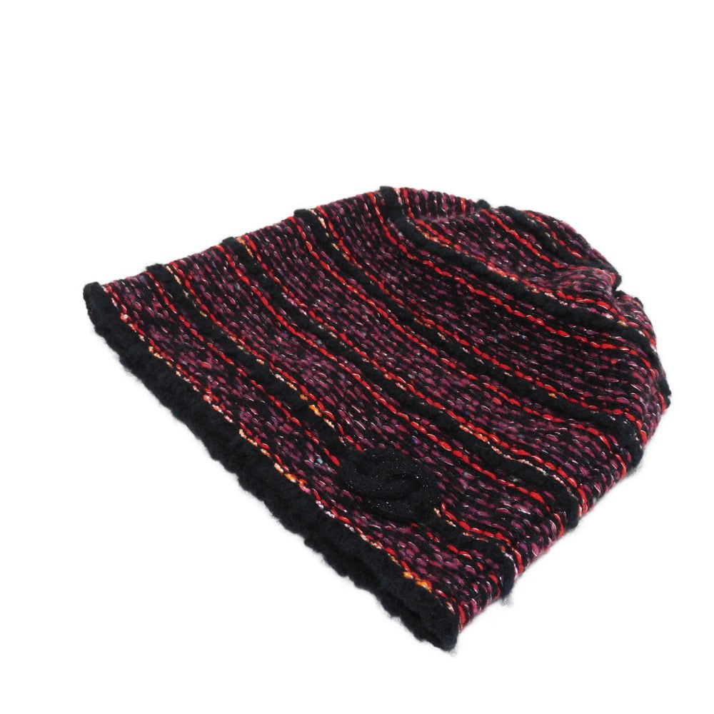 Chanel Tweed Coco Mark Knit Hat
