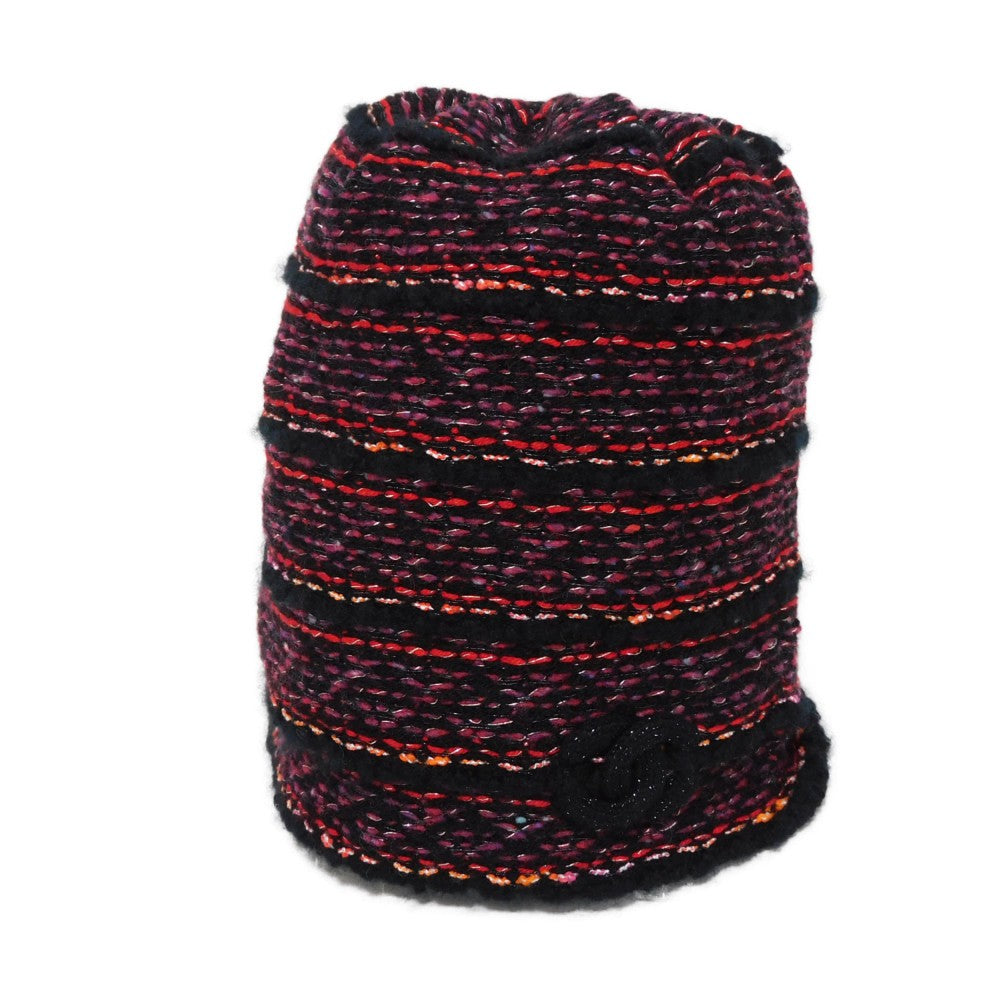 Chanel Tweed Coco Mark Knit Hat