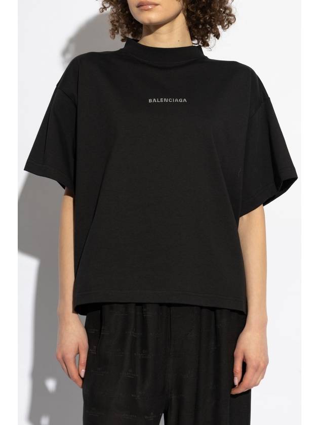 Balenciaga Balenciaga T-shirt With Logo, Women's, Black