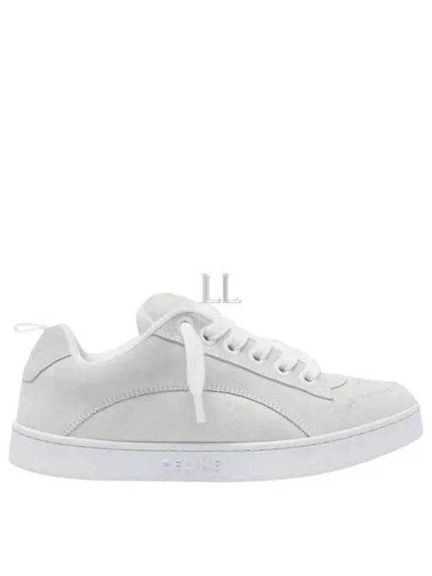 CELINE Huntington Triomphe Embroidered Low-Top Sneakers Optical White