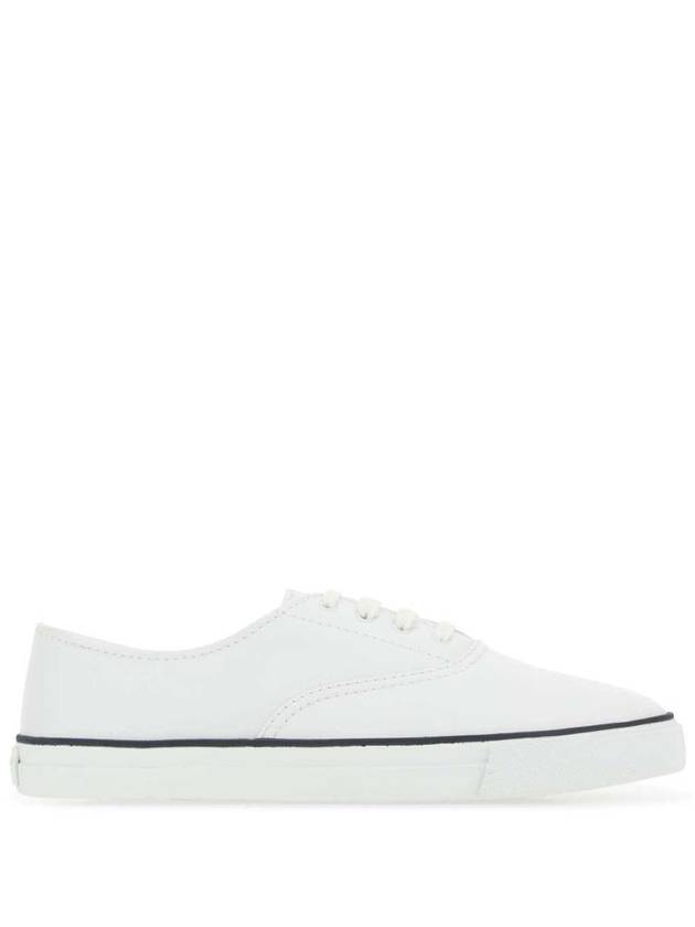 Saint Laurent Tandem Leather Low Top Sneakers White