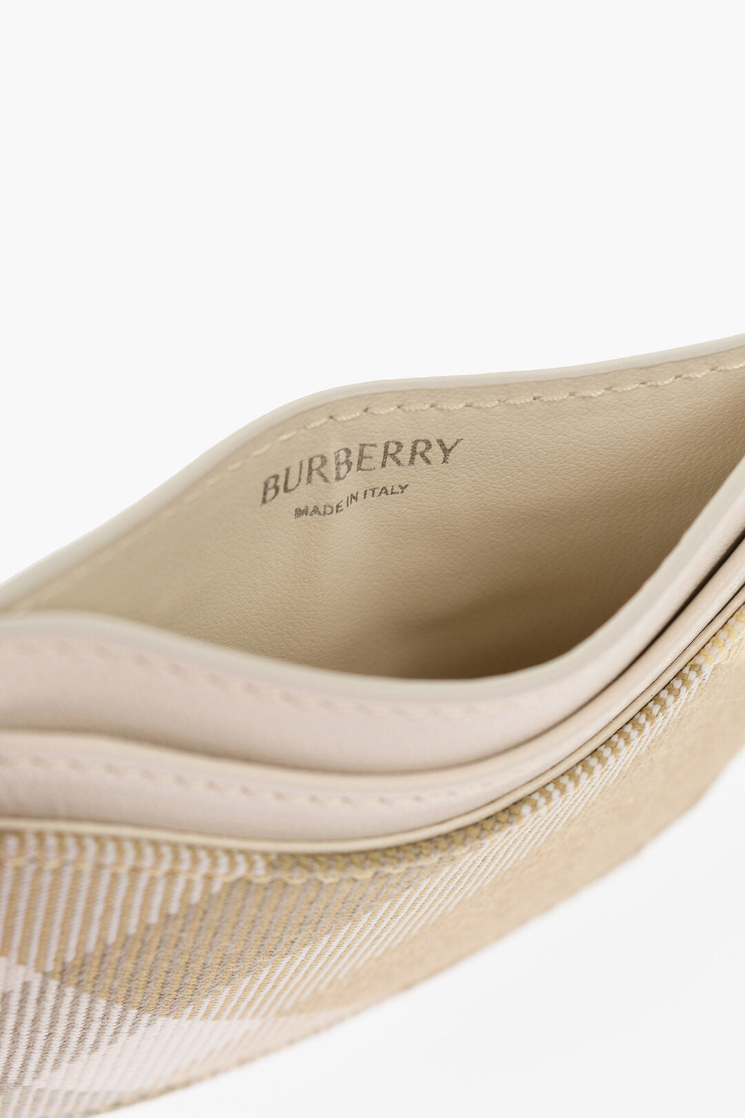Burberry Checked Leather And Fabric Rocking Horse Card Holder