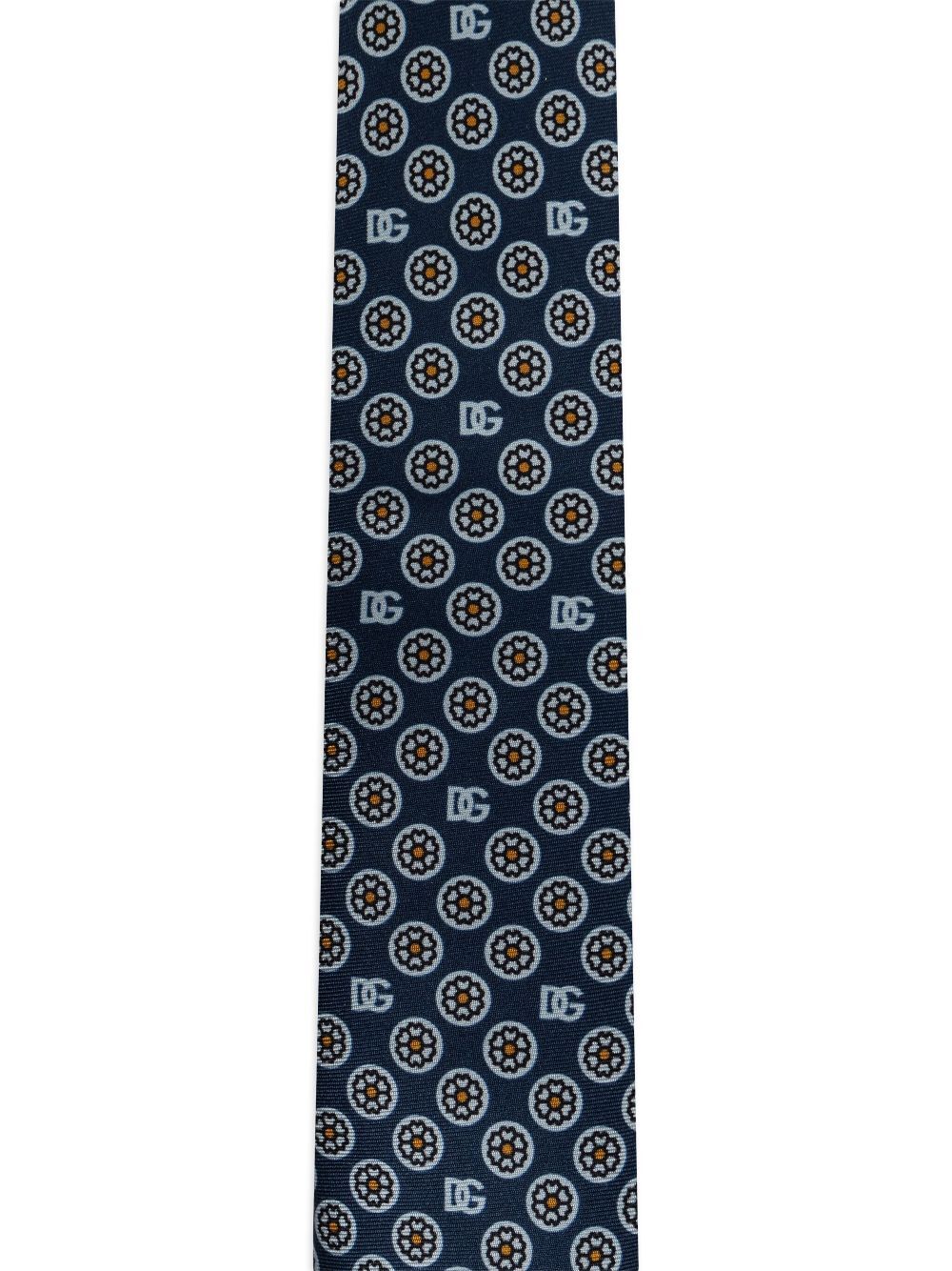 Dolce & Gabbana Men Floral-Jacquard Silk Tie