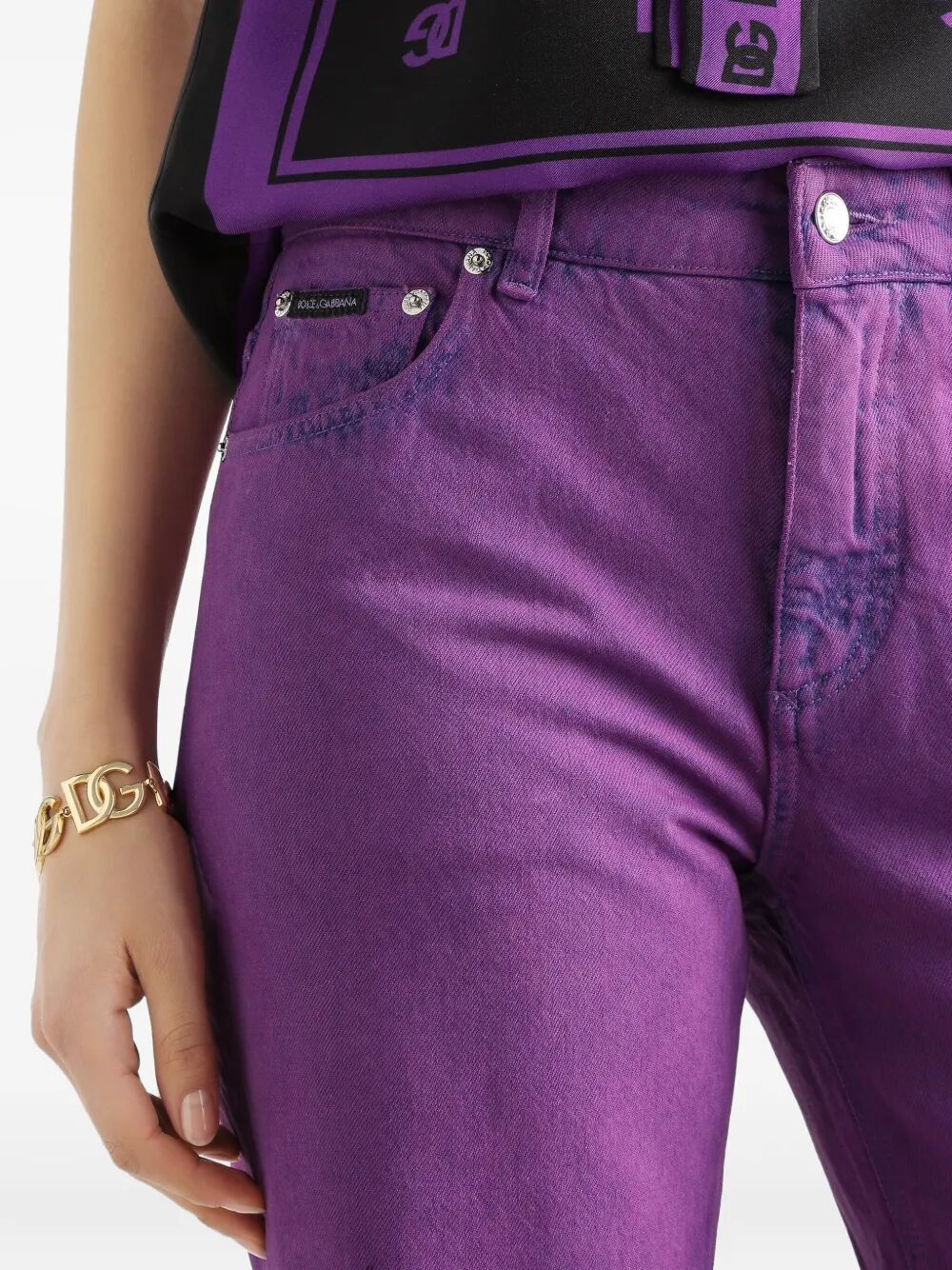 Dolce & Gabbana Women Five-Pocket Straight Leg Jeans