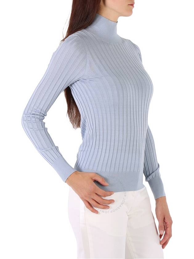 Burberry Burberry Pale Blue Abbi High-Neck Silk Sweater, Size X-Small