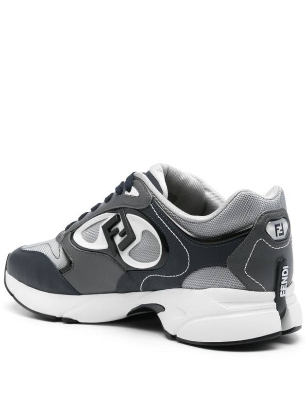 Fendi Forward Mesh Leather Low Top Sneakers Grey
