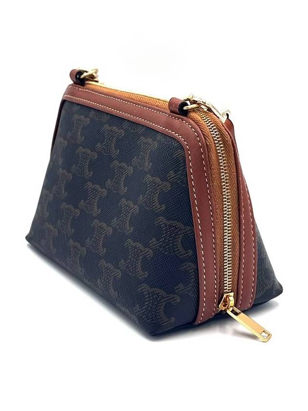 CELINE Triope Canvas On Chain Clutch 10E382CBX