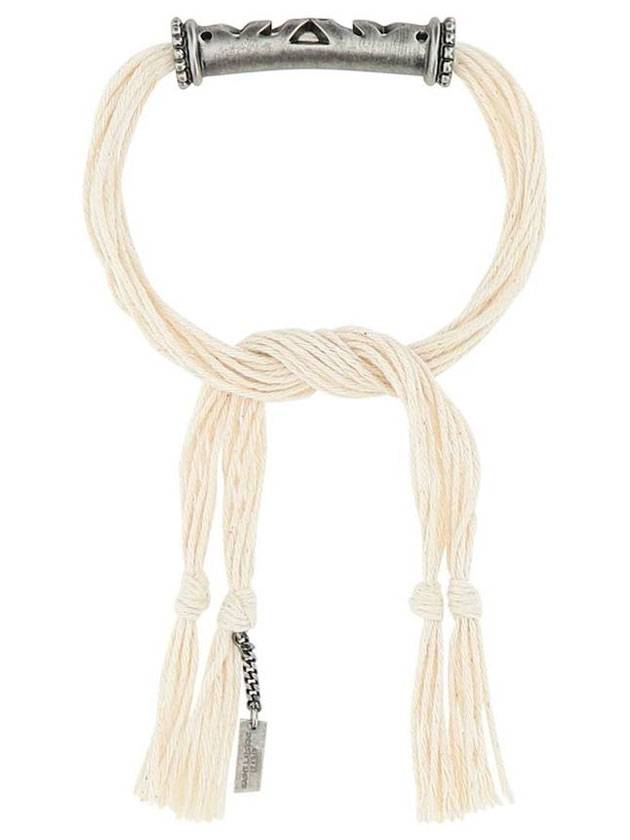 Saint Laurent Tassel Knot Fabric Bracelet