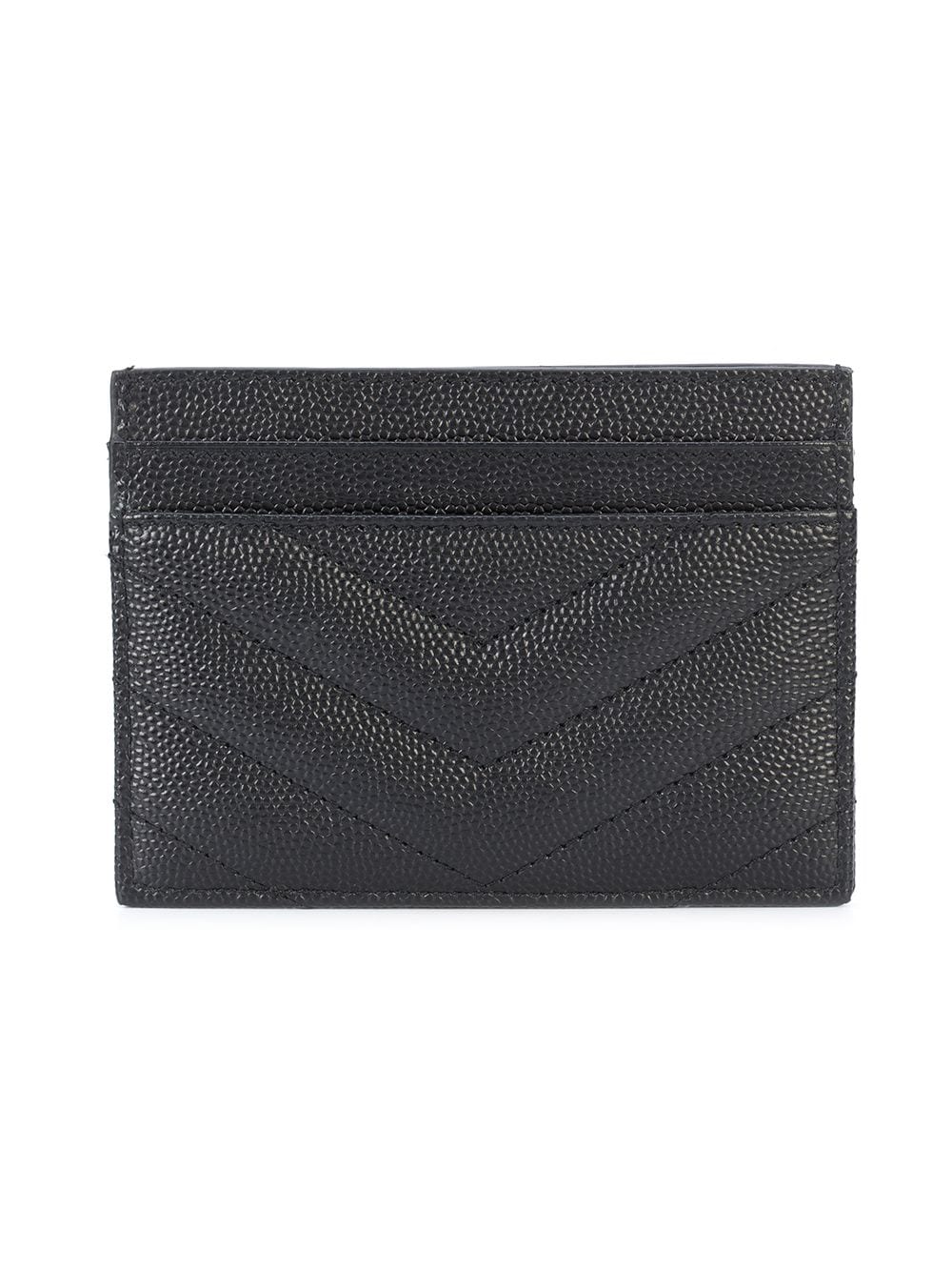 Saint Laurent Women Cassandre Matelassé Card Case In Grain De Poudre Leather