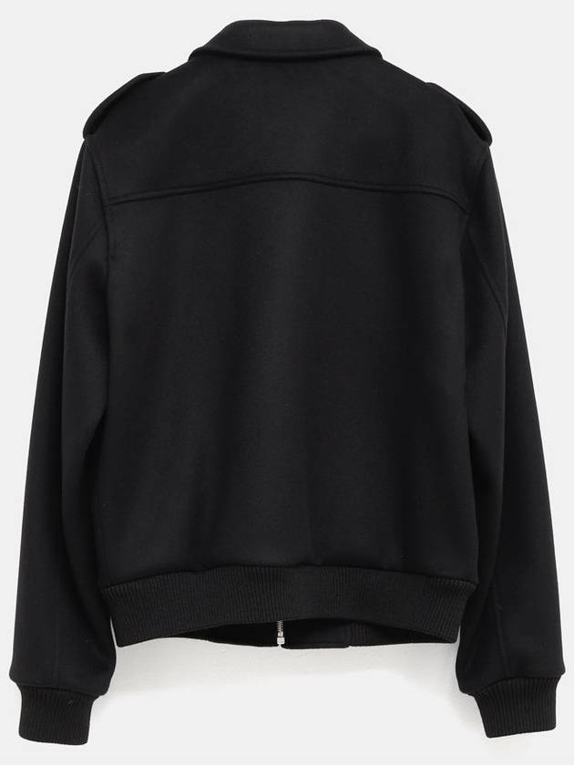 CELINE Shirt Collar Military Zip-Up Jacket Black