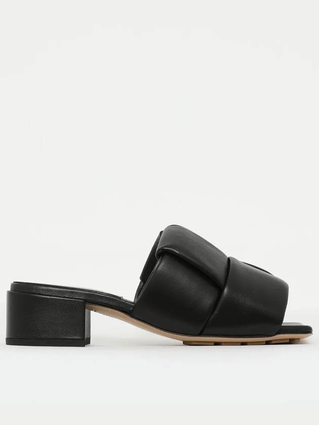 Bottega Veneta Intrecciato Patch Mule Heel Black