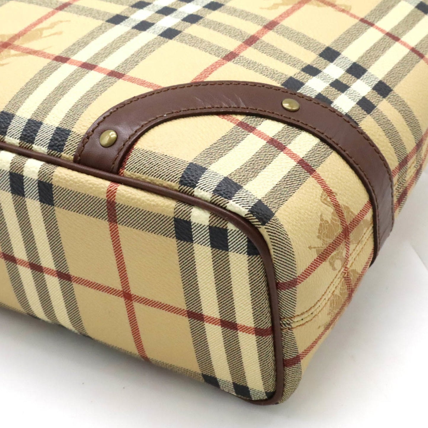 Burberry Pvc Leather Handbag Tote Bag ()