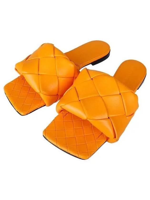 Bottega Veneta WoMen's Lido Leather Slippers Orange