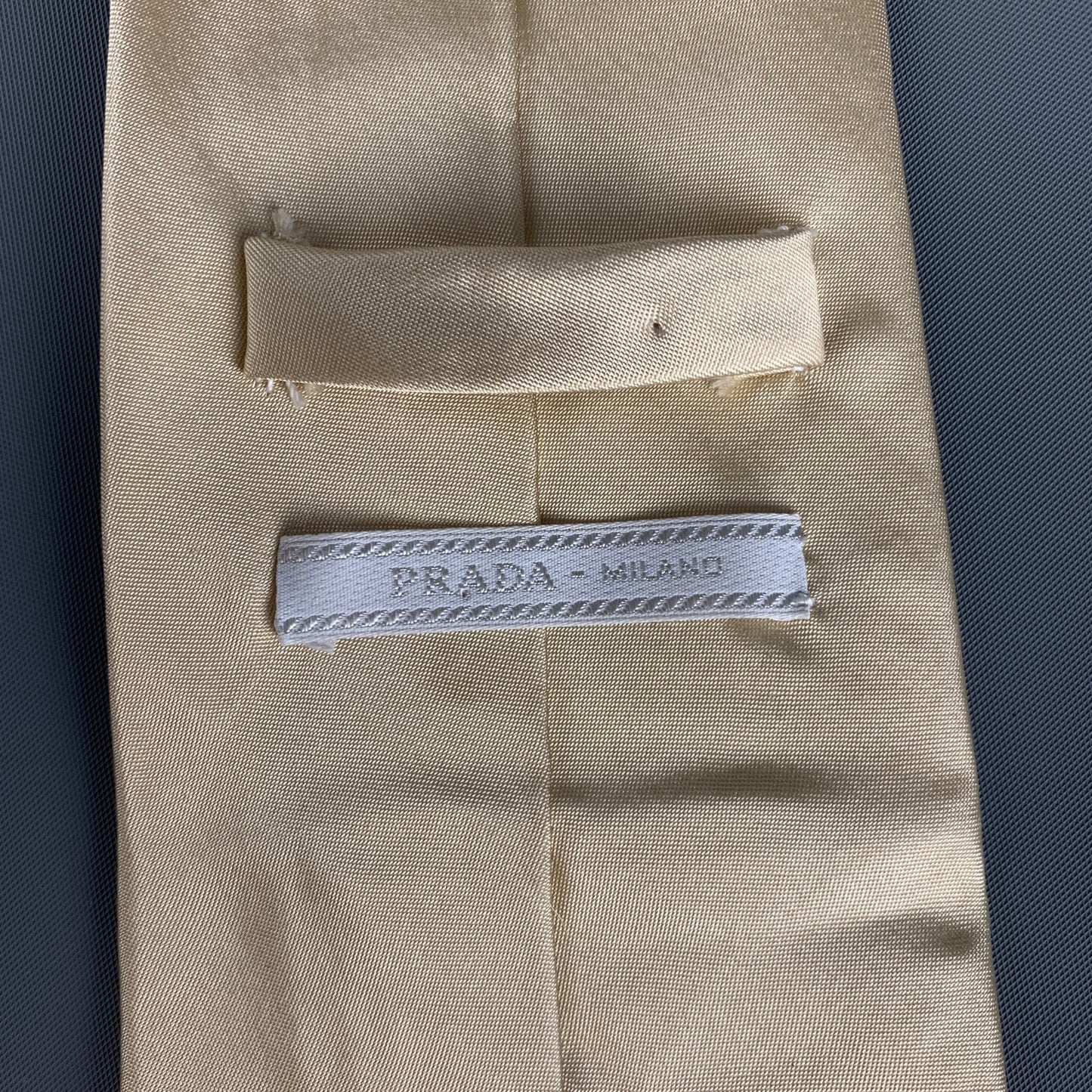 PRADA Cream Silk Tie