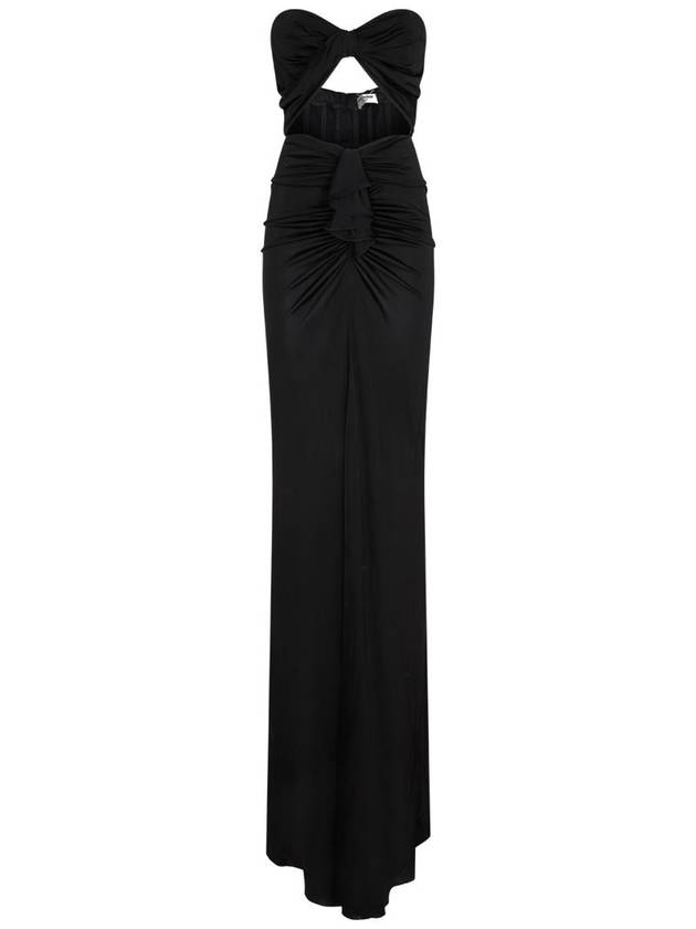 Saint Laurent Long One Piece 740141 Y7F98 1000 NOIR