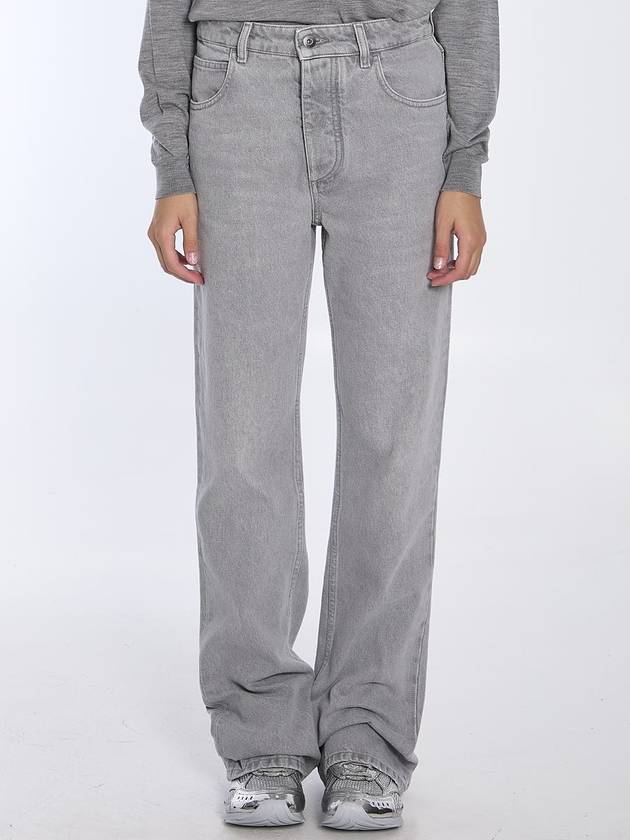 Bottega Veneta Flare Denim Jeans Light Grey Wash