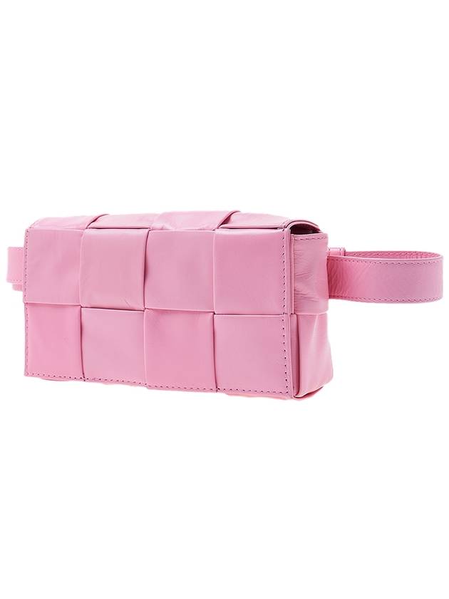 Bottega Veneta Intrecciato Cassette Mini Belt Bag Pink