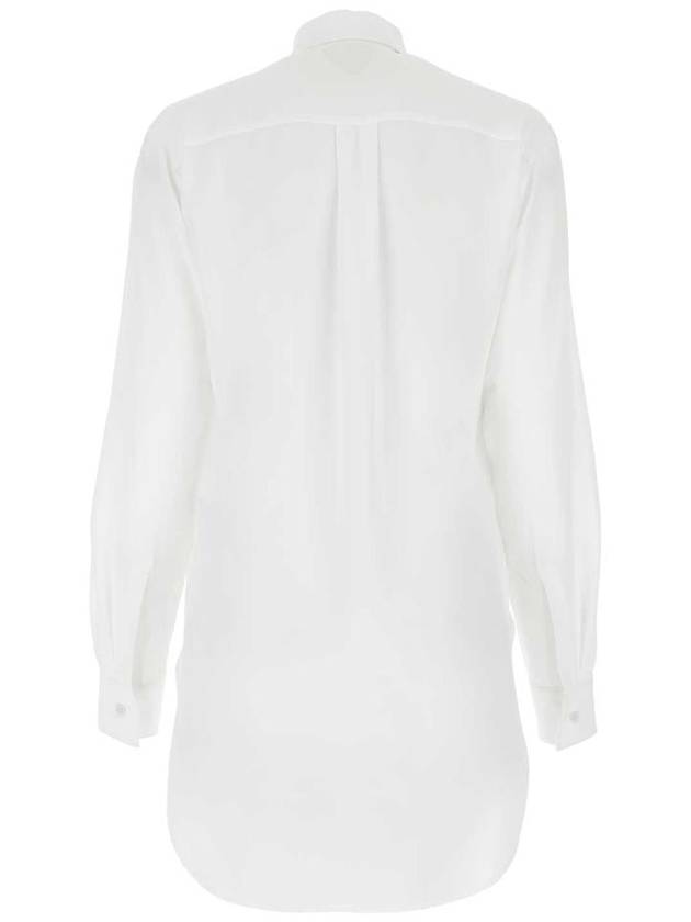 Bottega Veneta Women's Quilted Panel Silk Shirt White