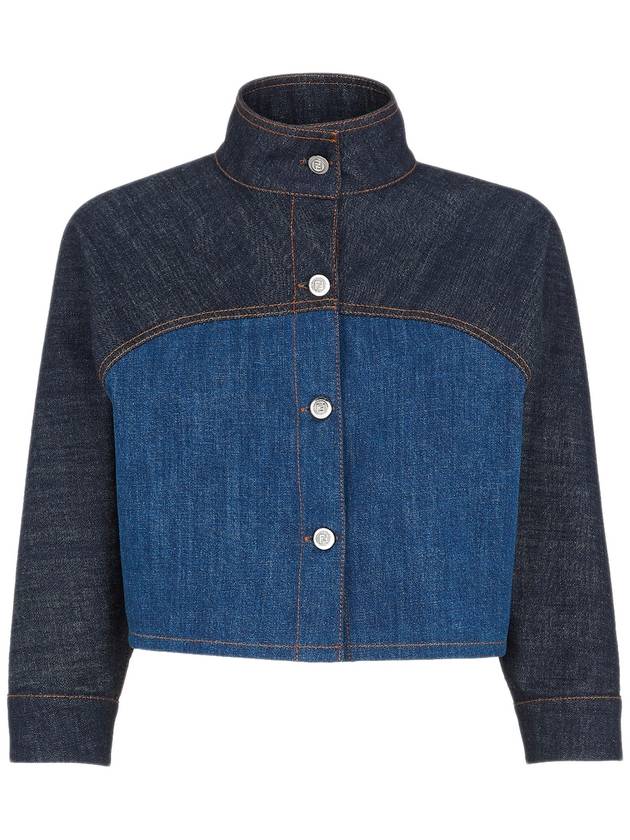 Fendi Fendi paneled cropped denim jacket FLF793AT1A F1PNC