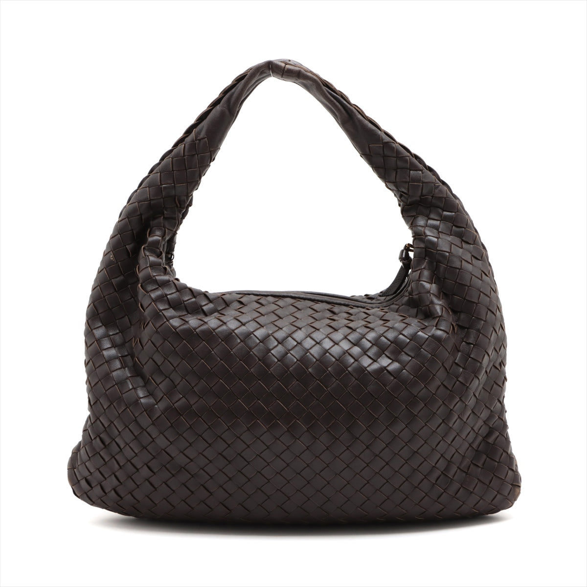 Bottega Veneta Interretto Hobo Leather Shoulder Bag Brown