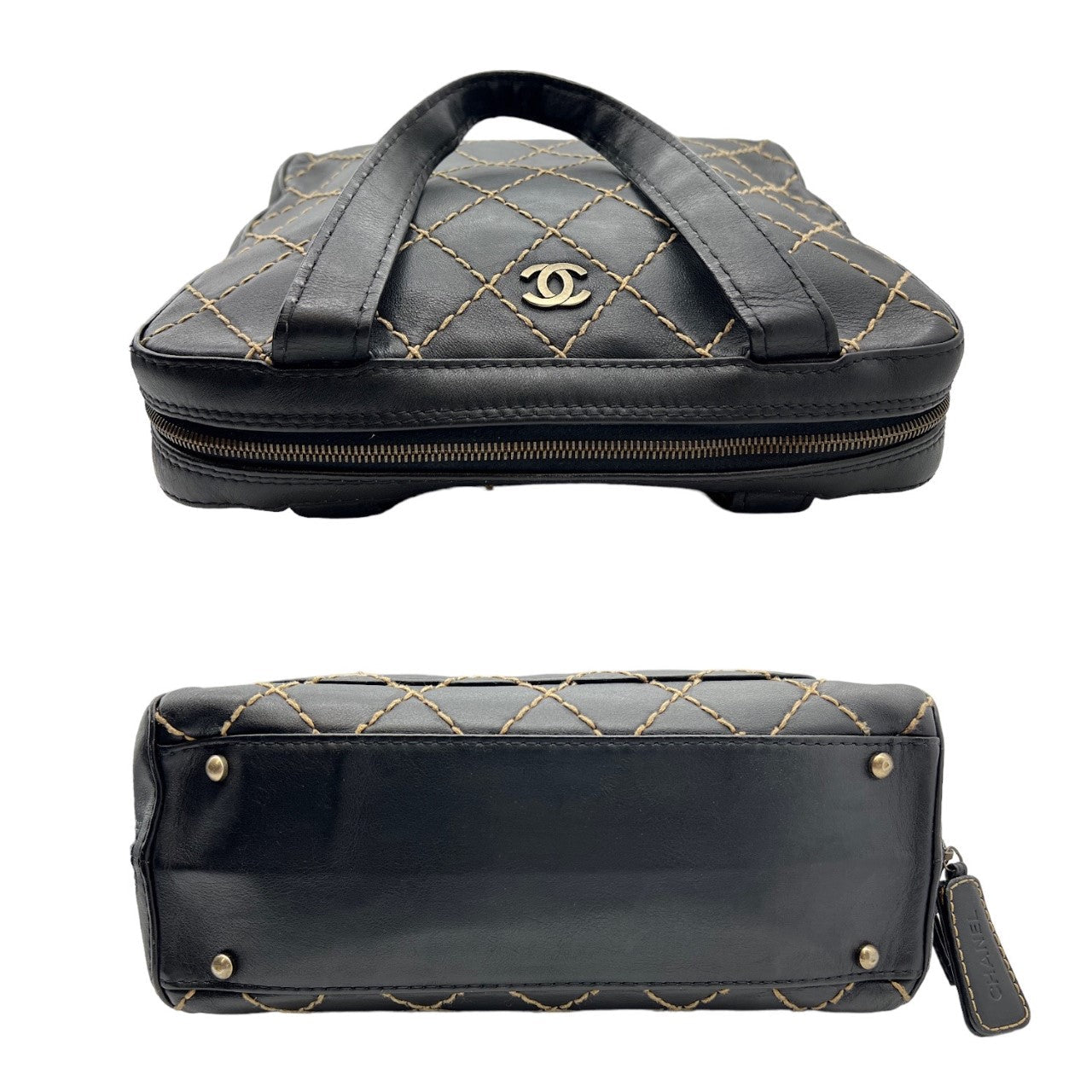 Chanel bag Black Quilted Wild Stitch Handbag
